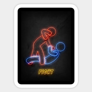 Fight Neon Sticker